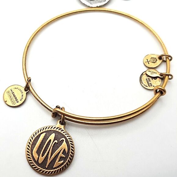 Bracelets by Alex and Ani set Silvertone and Goldtone Hardware - Picture 2 of 6